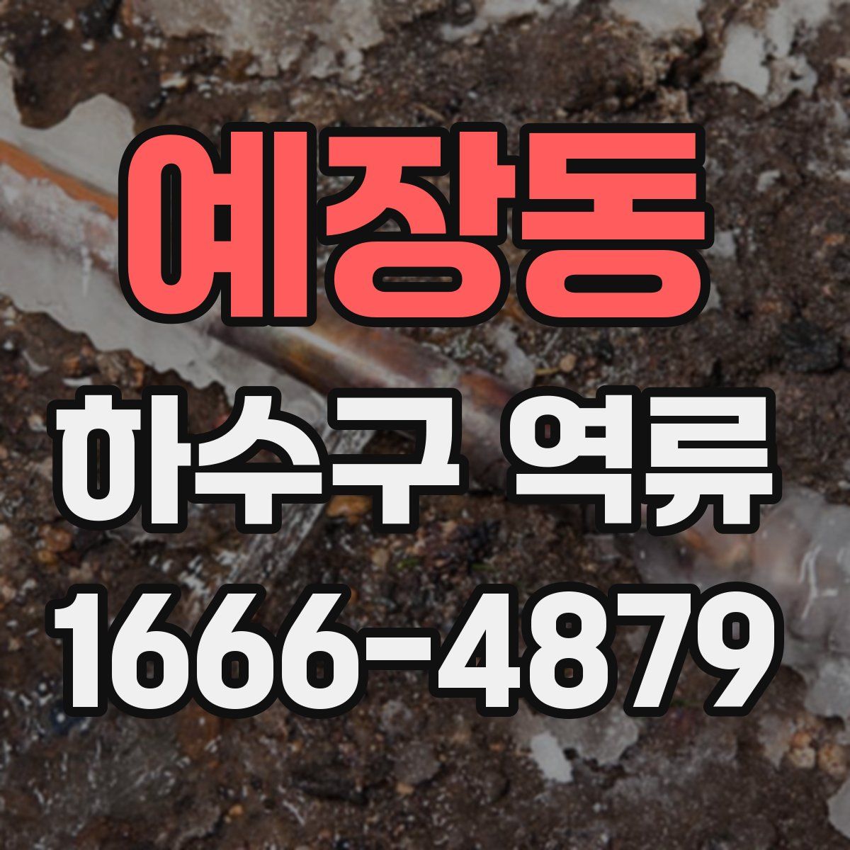 예장동 하수구 역류