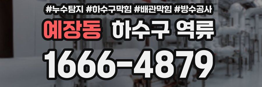 예장동 하수구 역류