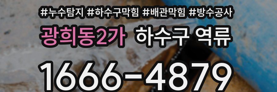 광희동2가 하수구 역류