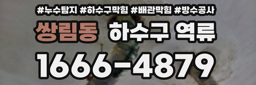 쌍림동 하수구 역류