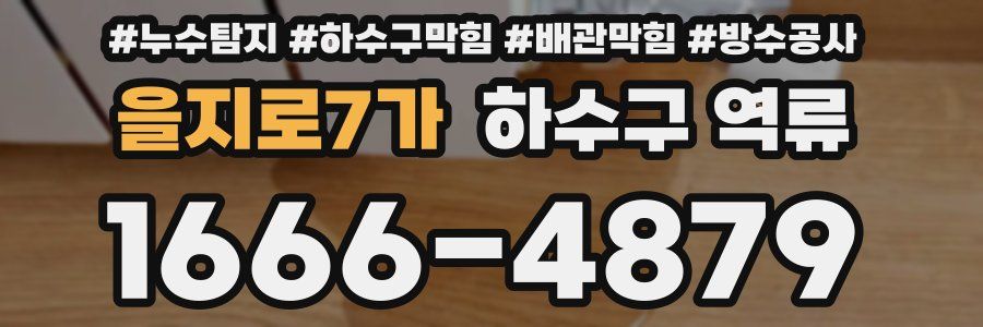 을지로7가 하수구 역류