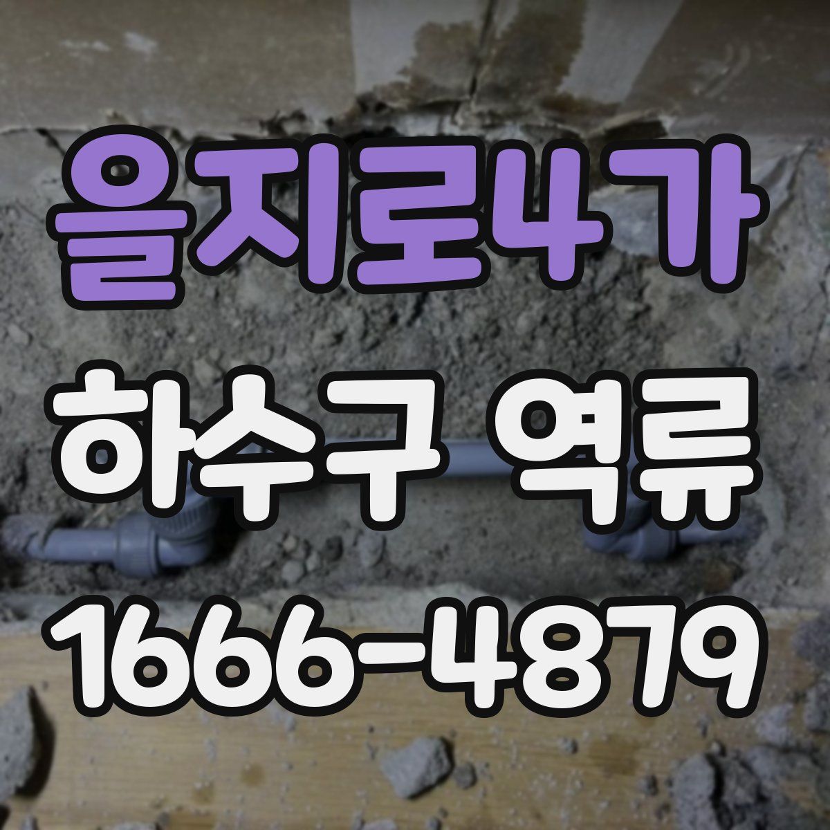 을지로4가 하수구 역류