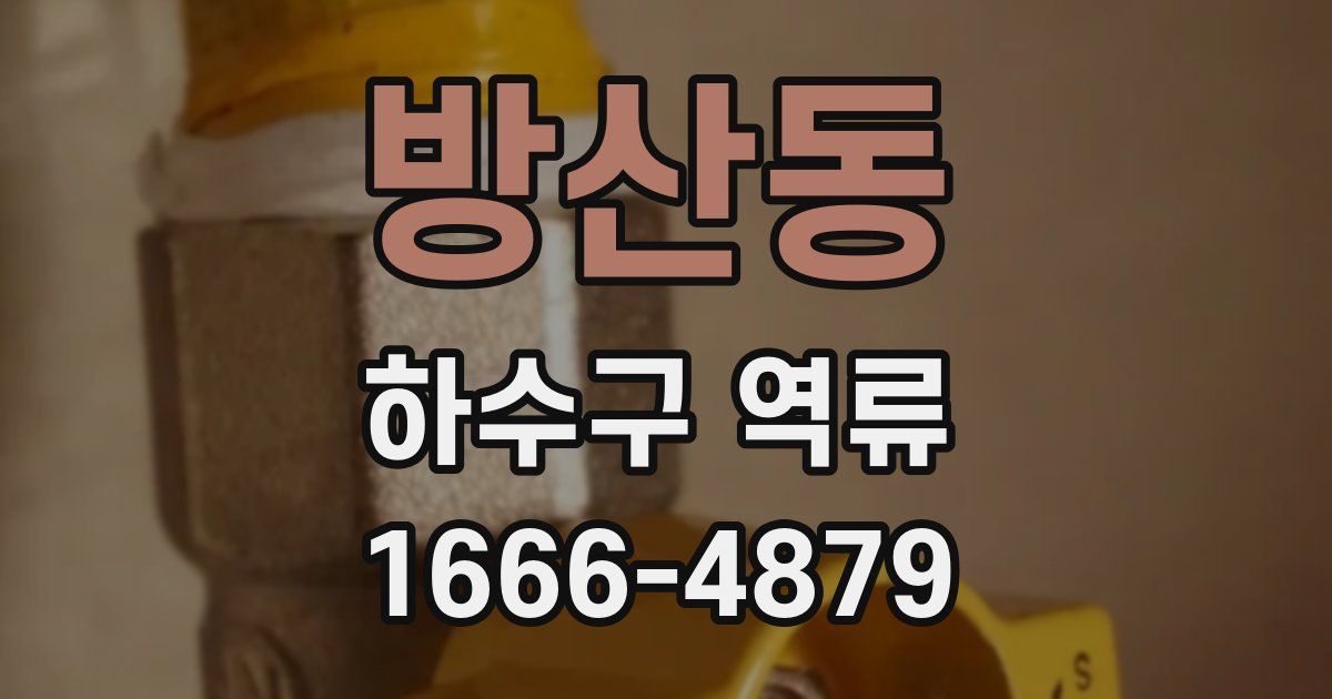 방산동 하수구 역류