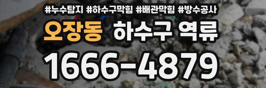 오장동 하수구 역류