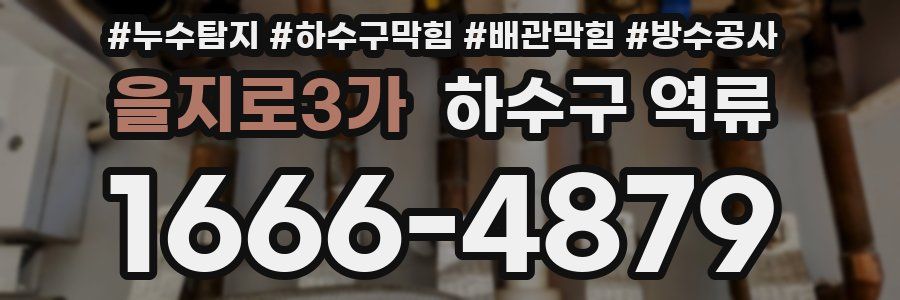 을지로3가 하수구 역류