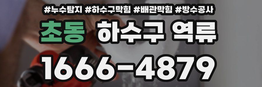 초동 하수구 역류