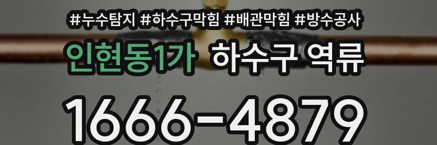 인현동1가 하수구 역류