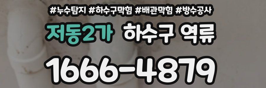 저동2가 하수구 역류