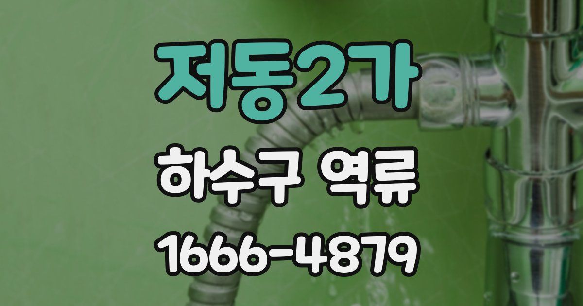 저동2가 하수구 역류
