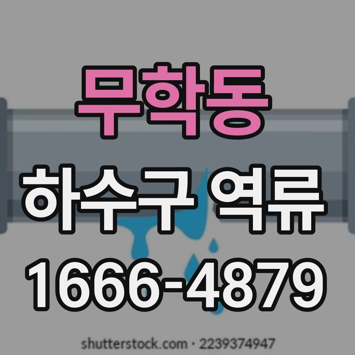 무학동 하수구 역류