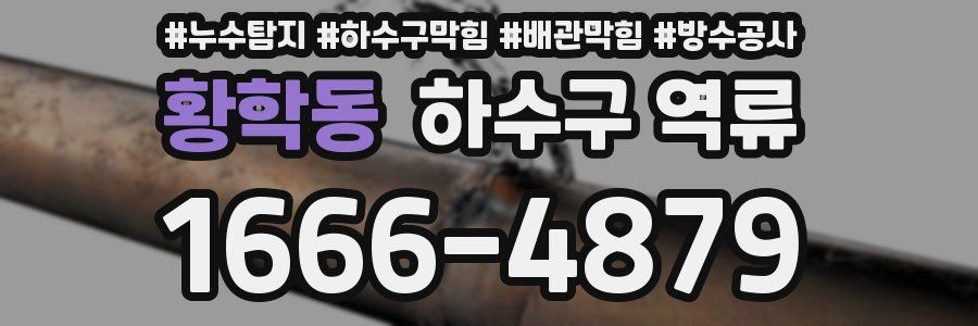 황학동 하수구 역류