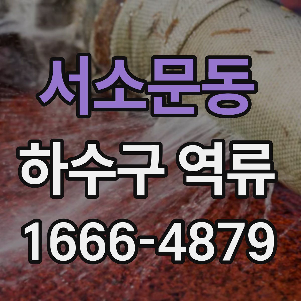 서소문동 하수구 역류