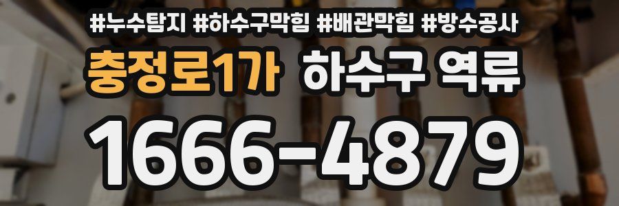 충정로1가 하수구 역류