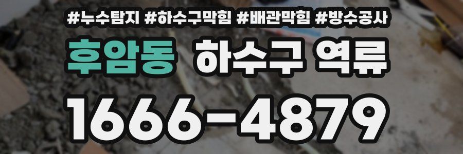 후암동 하수구 역류