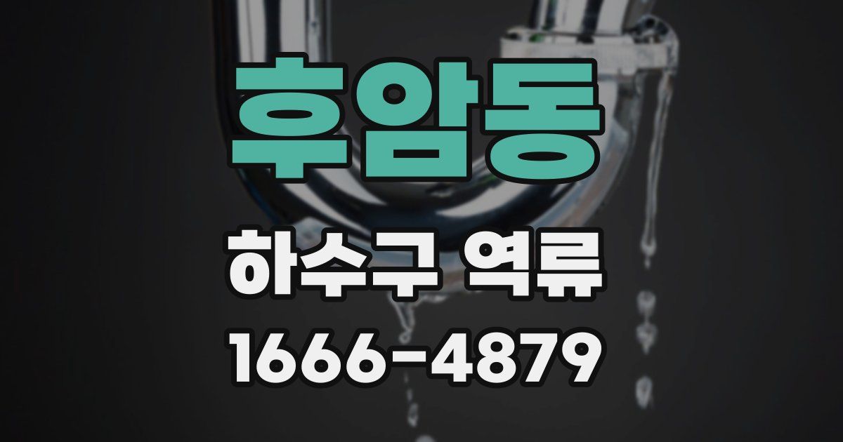 후암동 하수구 역류