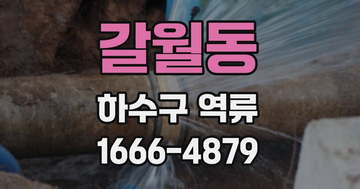갈월동 하수구 역류