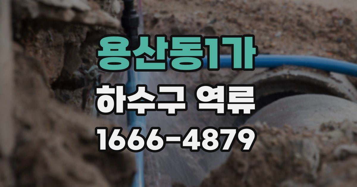 용산동1가 하수구 역류