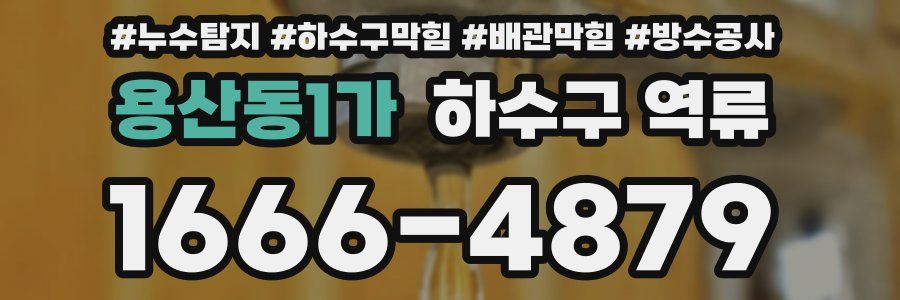 용산동1가 하수구 역류