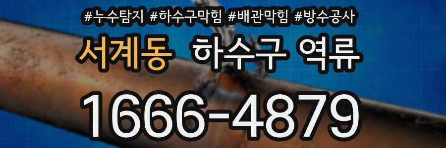 서계동 하수구 역류
