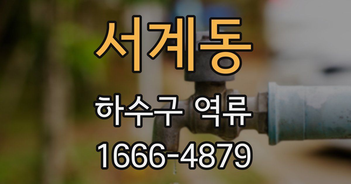 서계동 하수구 역류