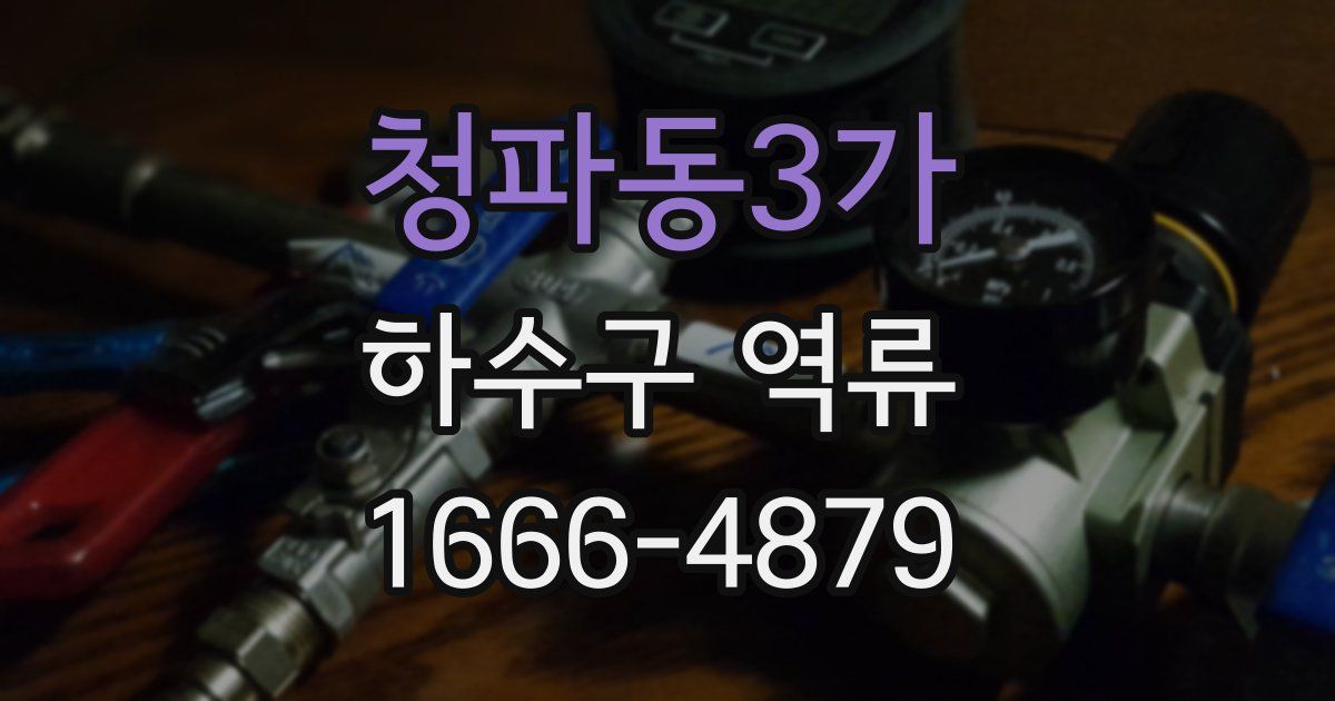 청파동3가 하수구 역류