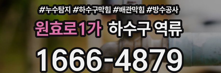 원효로1가 하수구 역류