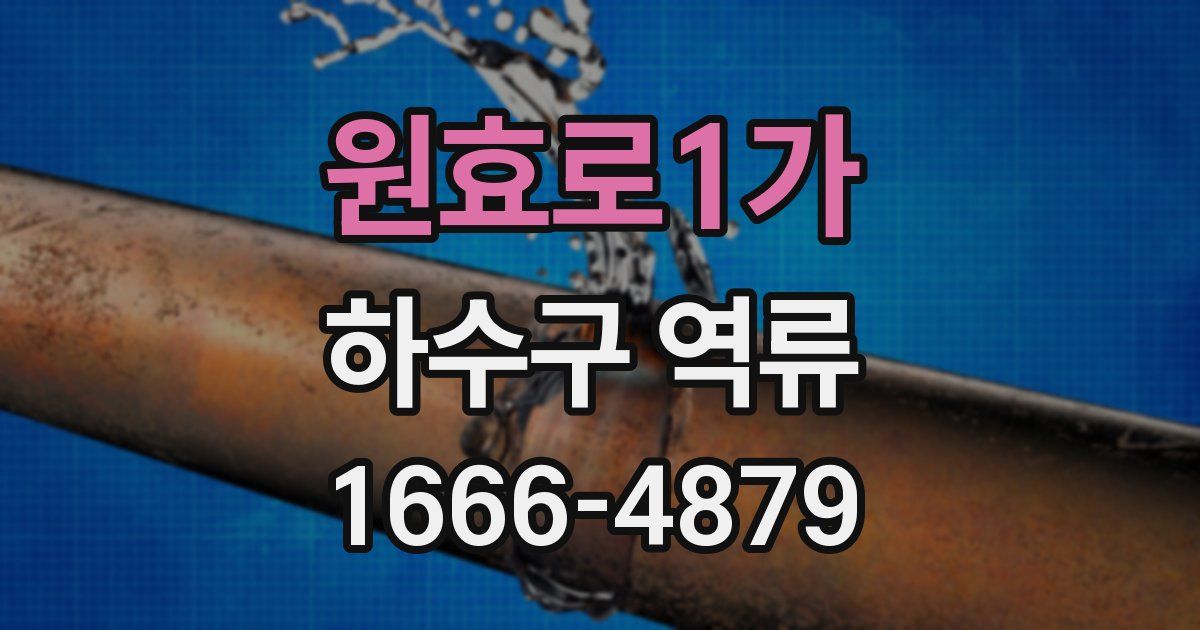 원효로1가 하수구 역류