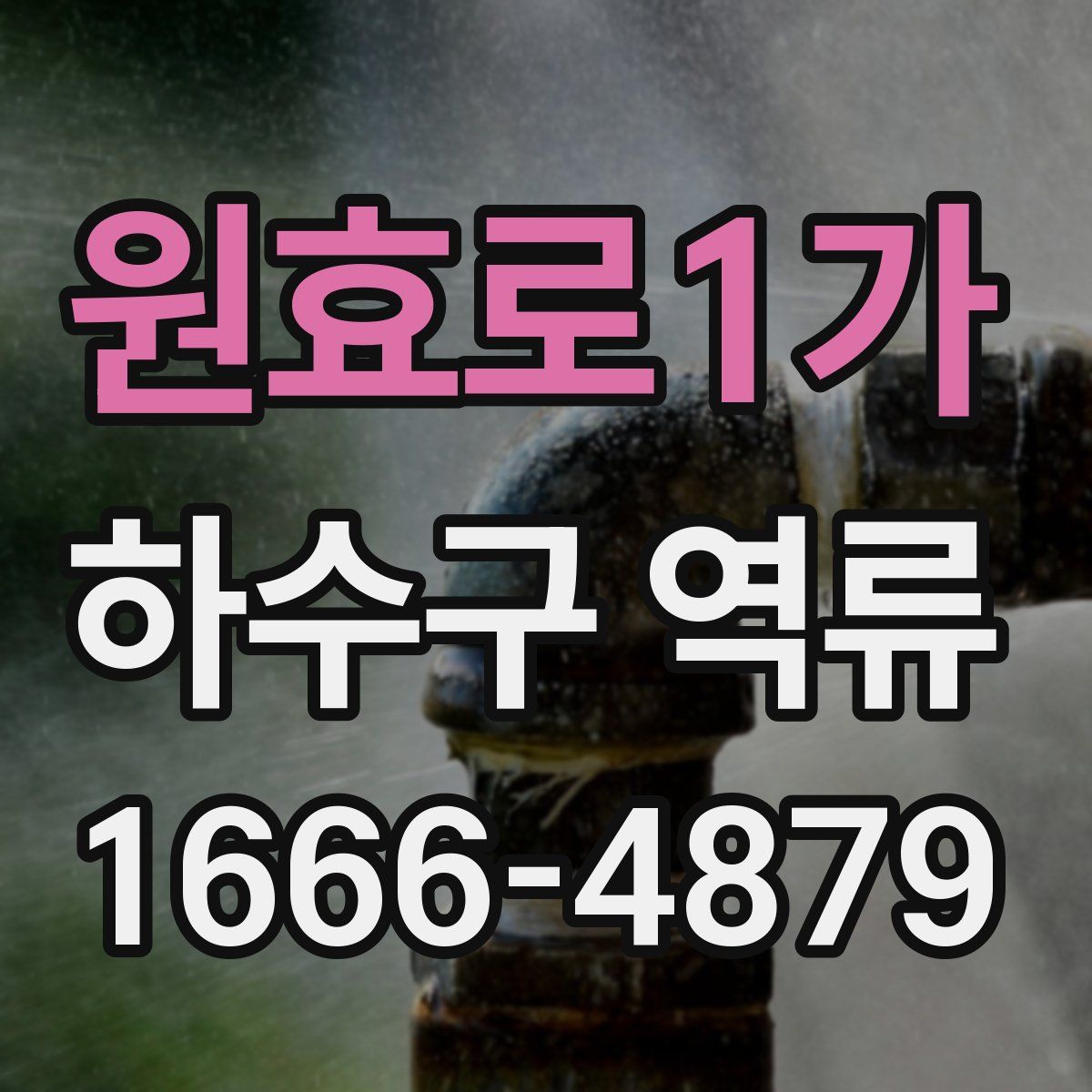 원효로1가 하수구 역류