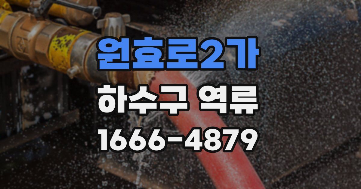 원효로2가 하수구 역류