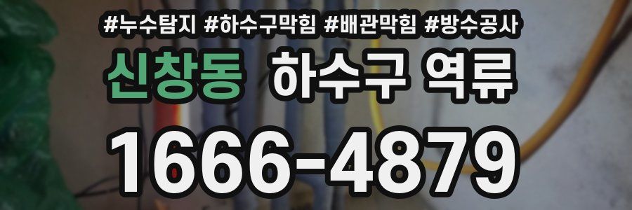 신창동 하수구 역류