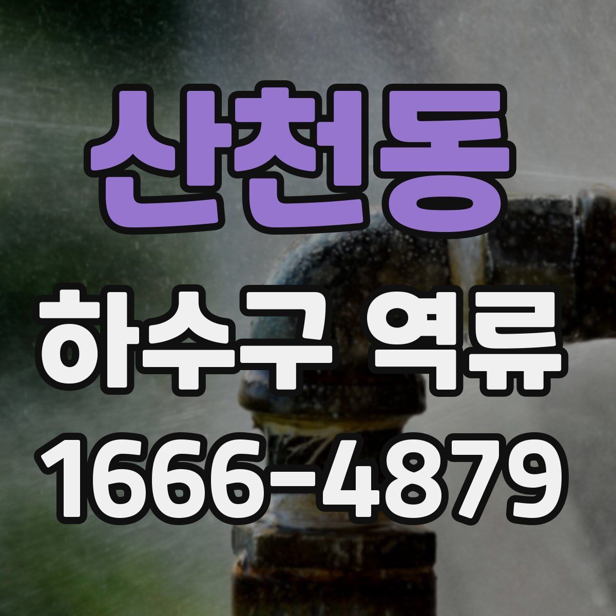 산천동 하수구 역류
