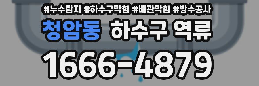 청암동 하수구 역류