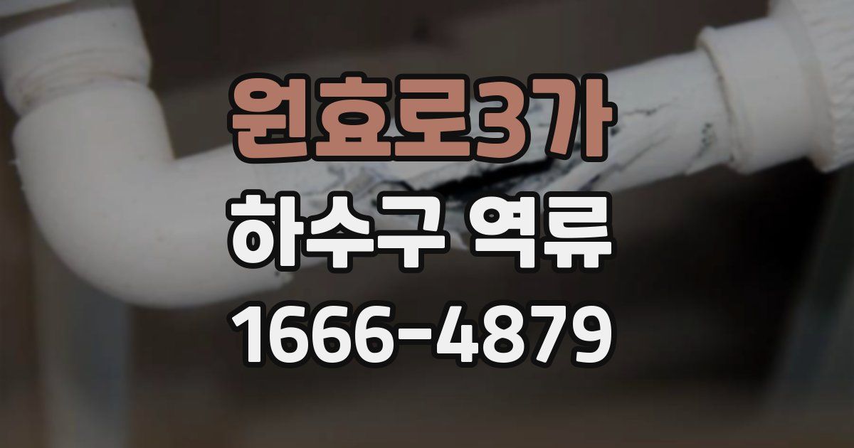 원효로3가 하수구 역류