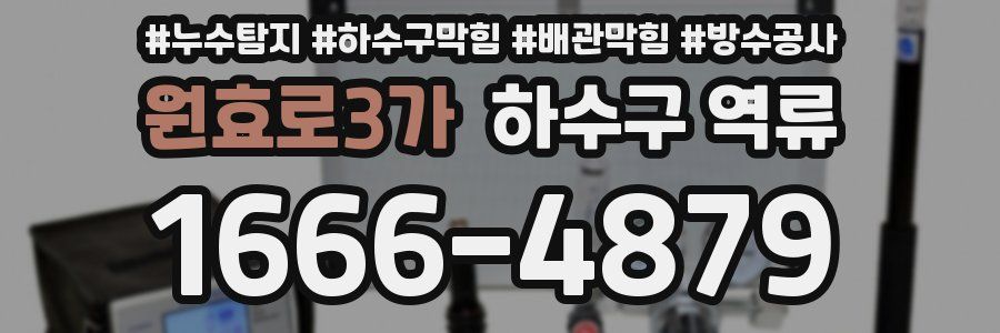 원효로3가 하수구 역류