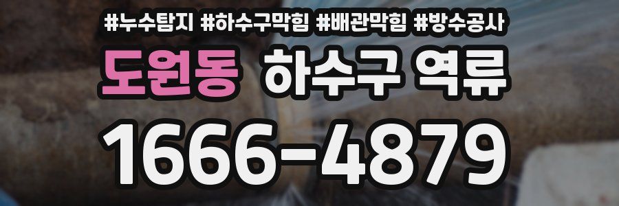 도원동 하수구 역류