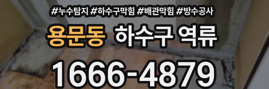 용문동 하수구 역류