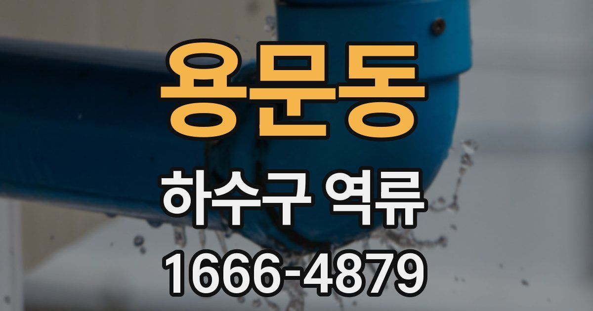 용문동 하수구 역류