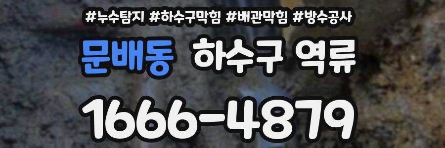 문배동 하수구 역류