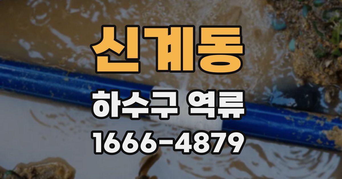 신계동 하수구 역류