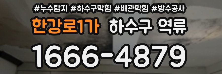 한강로1가 하수구 역류