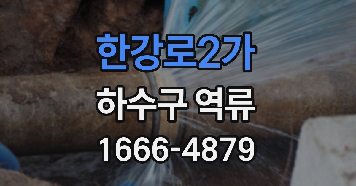 한강로2가 하수구 역류