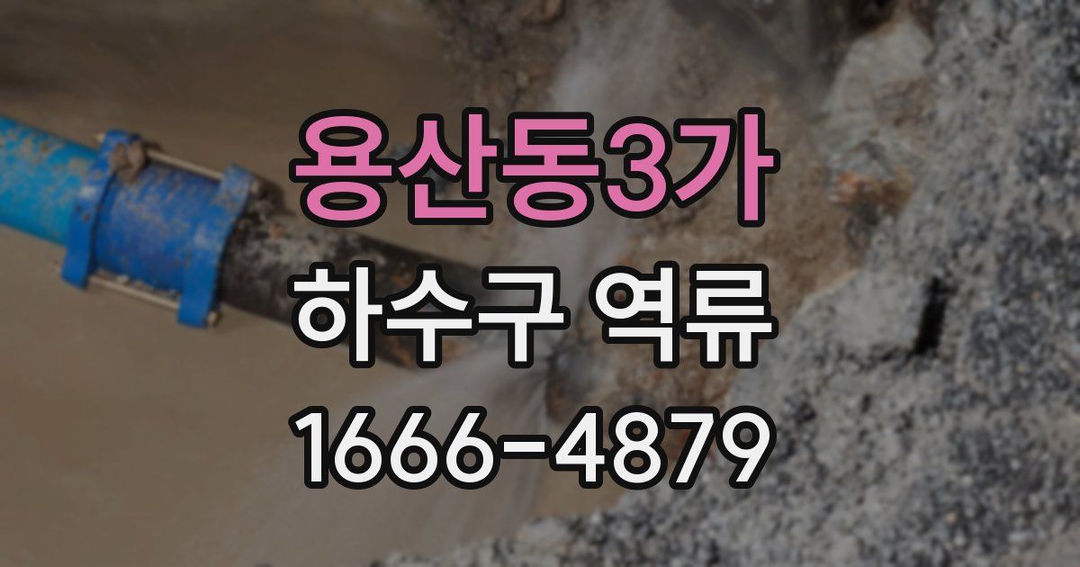 용산동3가 하수구 역류