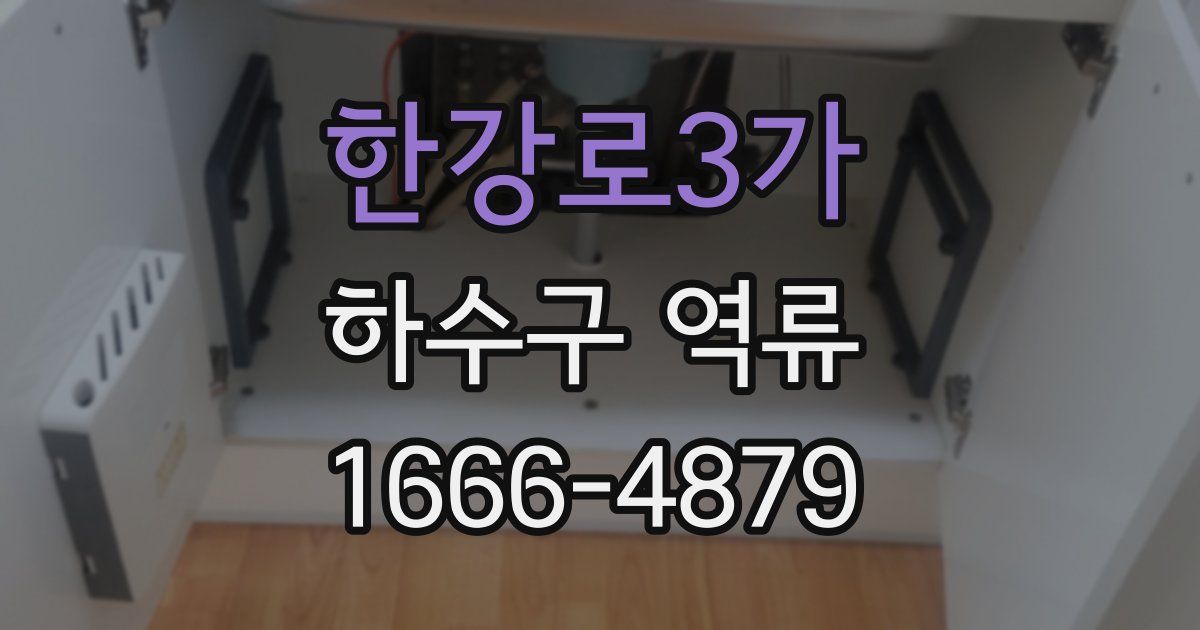 한강로3가 하수구 역류
