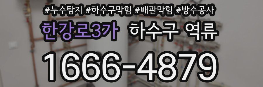 한강로3가 하수구 역류