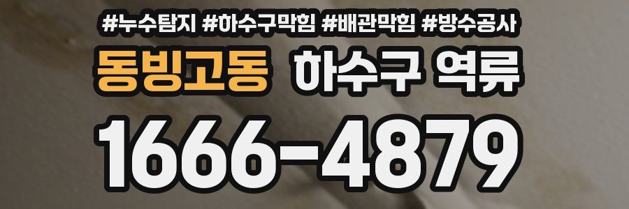 동빙고동 하수구 역류