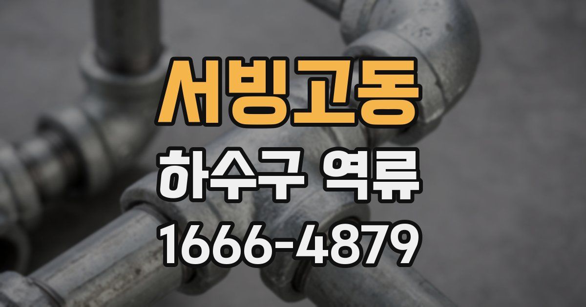 서빙고동 하수구 역류