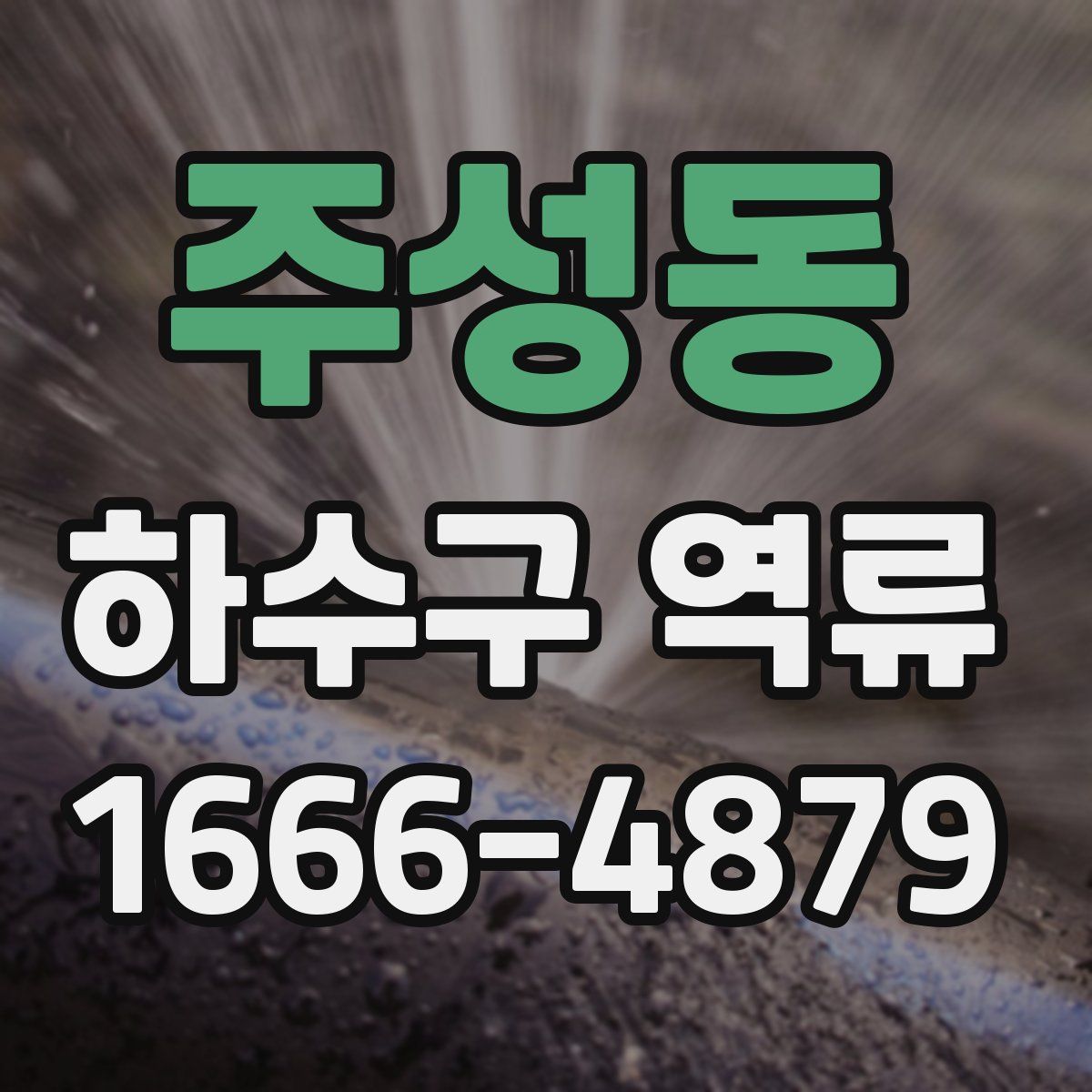 주성동 하수구 역류