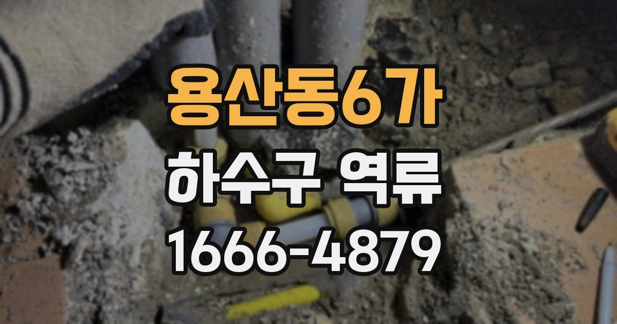 용산동6가 하수구 역류