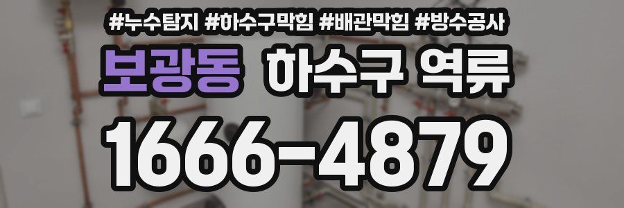 보광동 하수구 역류