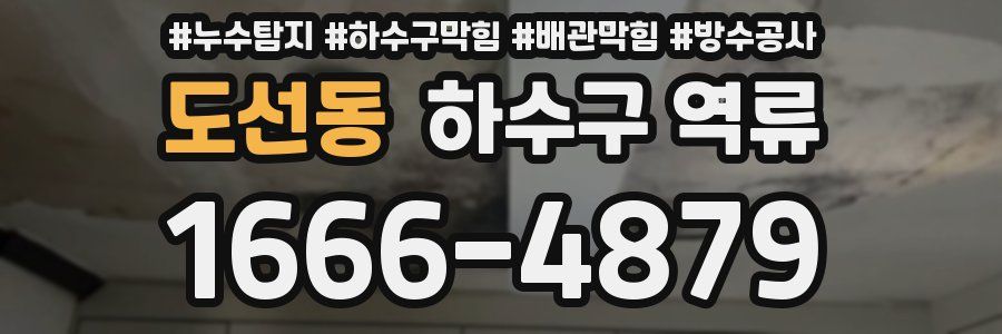 도선동 하수구 역류